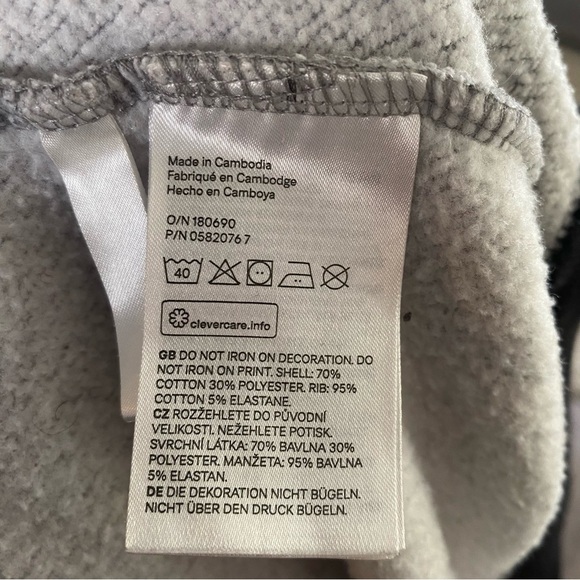 H & M Jacket Boys Kids 10-12 Youth Black White Gray Baseball Snap Button Pockets - Picture 9 of 9